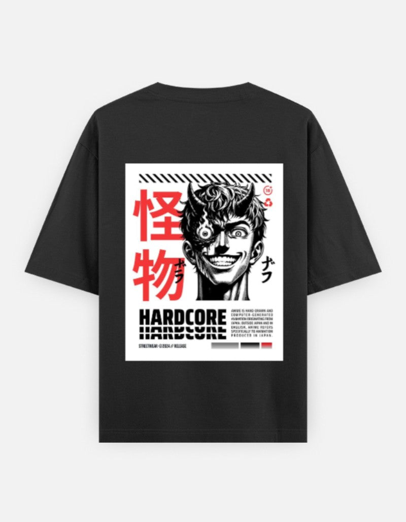 Chainsaw Man Denji T-Shirt in Black featuring vibrant graphic design on back