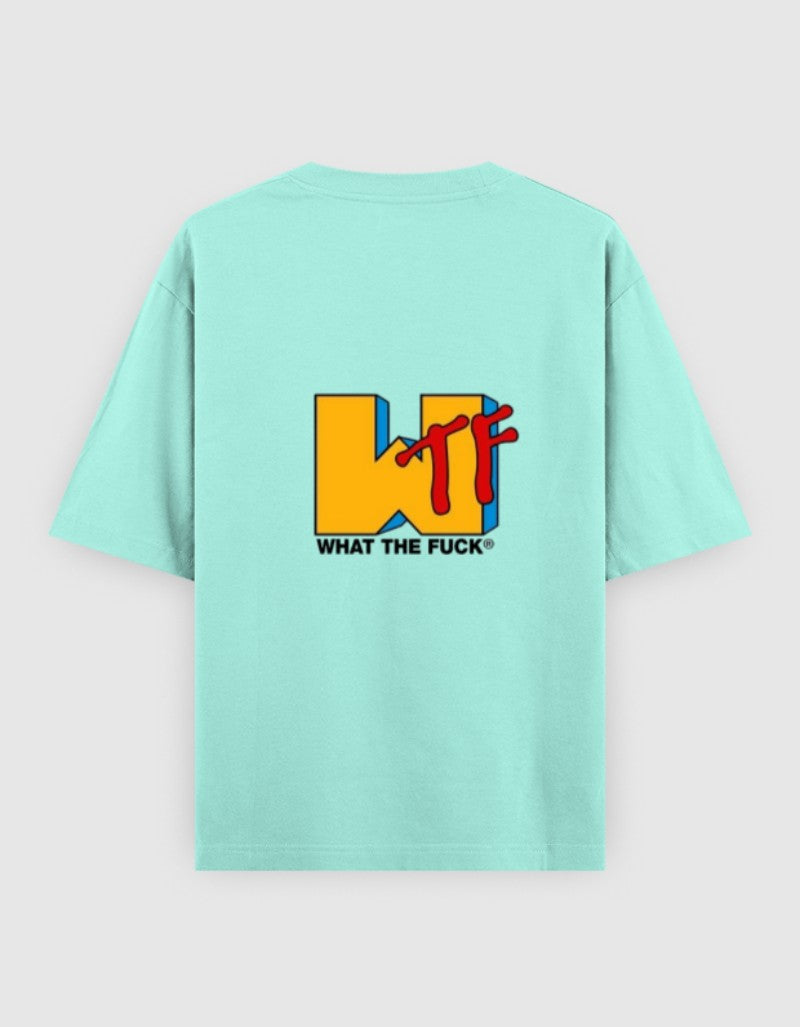 RIZZ UP Mint Green T-Shirt with Vibrant WTF Graphic, Ideal for Minimalist Gen Z Clothing Style