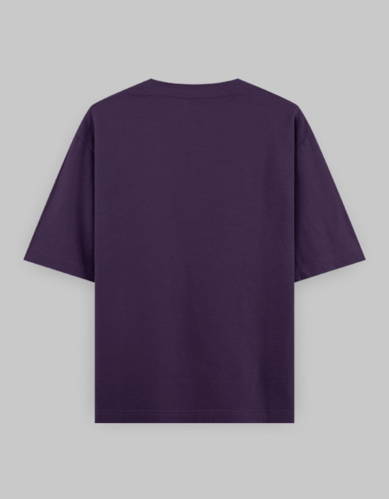 RIZZ UP oversized graphic t-shirt in purple with a relaxed fit and short sleeves