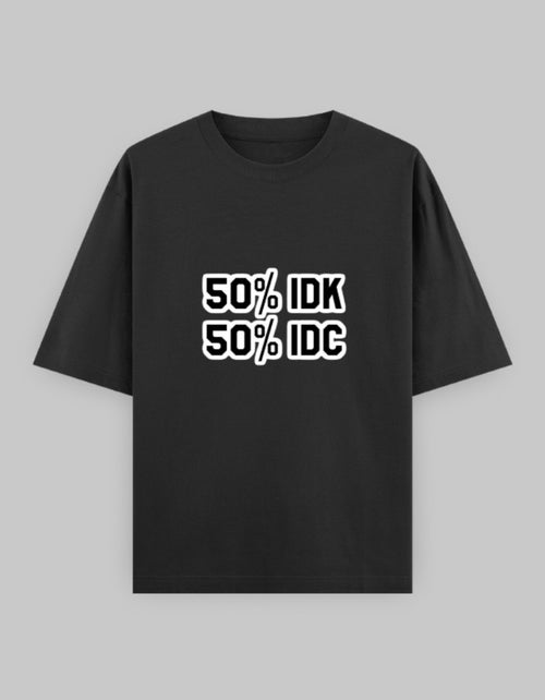 RIZZ UP oversized graphic t-shirt in black with a modern design for casual wear